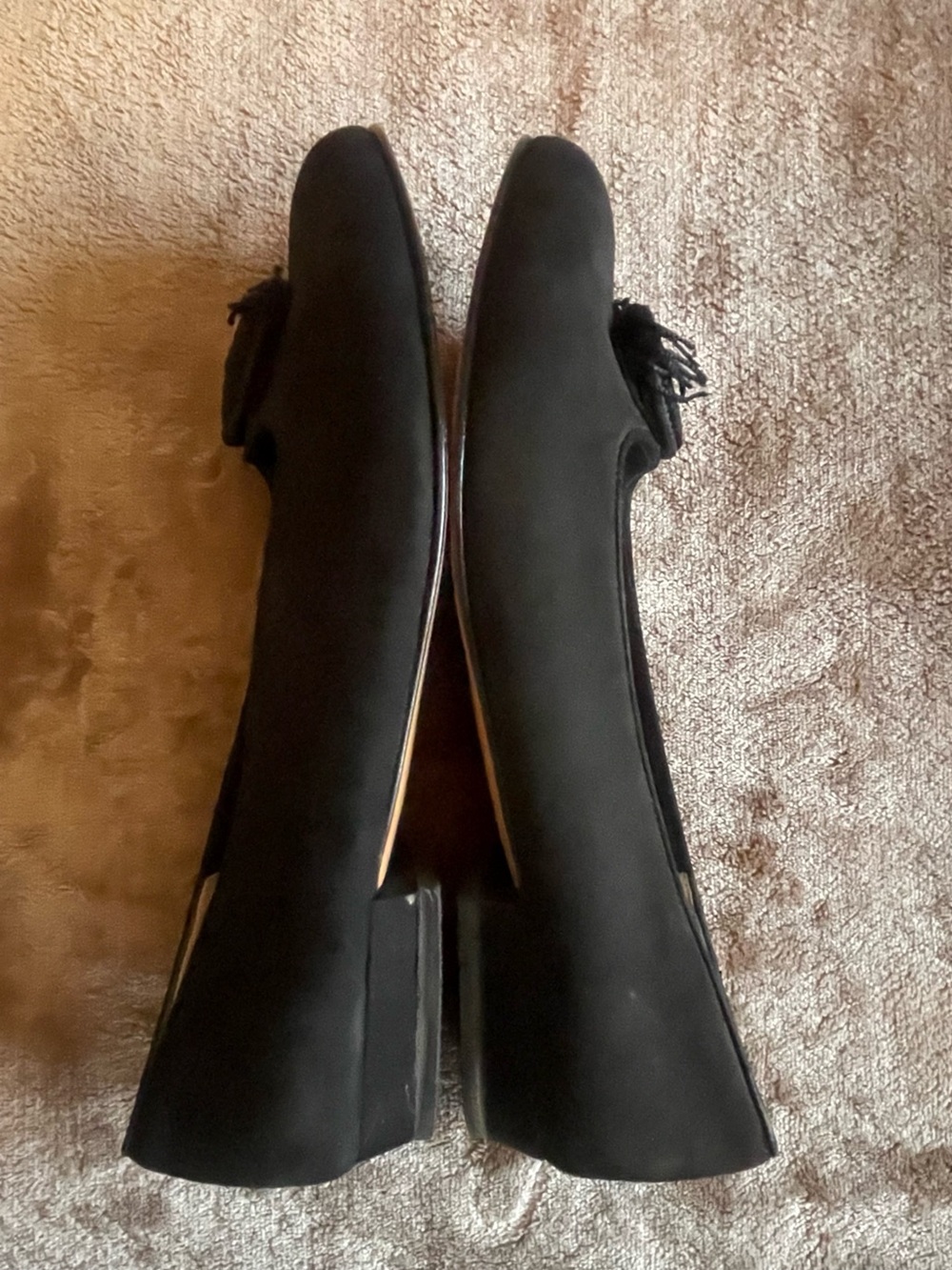 Salvatore Ferragamo Black Suede Tassel Pointed Flats - Picture 6 of 11